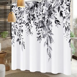 Foto 3 | Foto 3 | Cortina De Ducha Yiartaan Blanca Y Negra Impermeable 180 X 180 Cm - Venta Internacional.