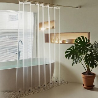 Foto 1 | Foto 1 | Forro De Cortina De Ducha Tonnali De 74 Pulgadas Con 6 Imanes De Peva Transparente - Venta Internacional.