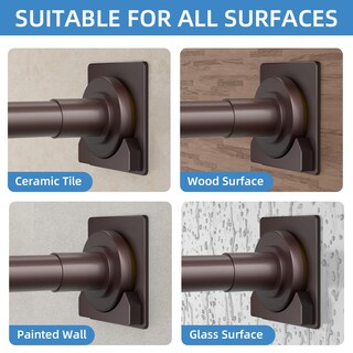 Foto 4 | Foto 4 | Barra De Cortina De Ducha Corklatta Bronce Mate Acero Inoxidable - Venta Internacional.