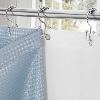 Foto 2 | Foto 2 | Juego De Cortinas De Ducha Craidlela 3 En 1 Color Azul Niebla Impermeable - Venta Internacional.