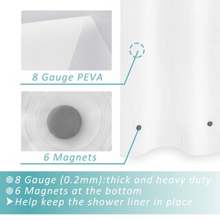 Foto 5 | Foto 5 | Cortina De Ducha Mrs Awesome Frosted Peva 8g Impermeable - Venta Internacional.