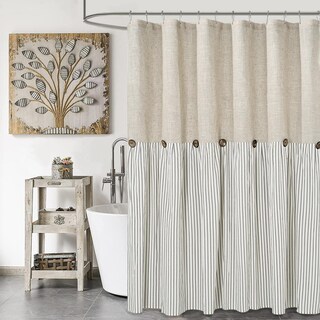 Foto 1 | Foto 1 | Cortina De Ducha Dosly Idées Farmhouse Beige/gris 180x180 Cm - Venta Internacional.