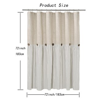 Foto 7 | Foto 7 | Cortina De Ducha Dosly Idées Farmhouse Beige/gris 180x180 Cm - Venta Internacional.