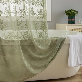 Foto 4 | Foto 4 | Cortina De Ducha Tudeco Verde Salvia Con Cenefa 180 X 180 Cm Vintage - Venta Internacional.