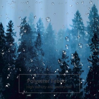 Foto 3 | Foto 3 | Cortina De Ducha Llscl Blue Forest Impermeable 180 X 180 Cm - Venta Internacional.