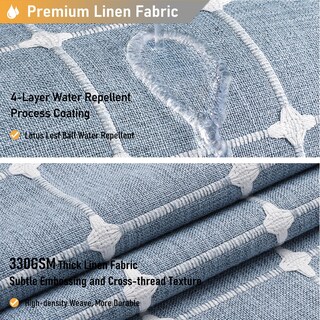 Foto 4 | Foto 4 | Cortina De Ducha Bttn Boho Farmhouse Linen Rústico Azul 180 X 180 Cm - Venta Internacional.