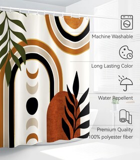 Foto 3 | Foto 3 | Cortina De Ducha Stanoha Boho Moderna Y Femenina Impermeable 180 X 180 Cm - Venta Internacional.