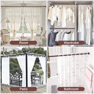 Foto 7 | Foto 7 | Barra De Cortina De Ducha Teeck Ajustable De 80 A 200 Cm Color Marrón - Venta Internacional.