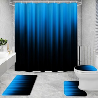 Foto 2 | Foto 2 | Set De Cortina De Ducha Litabel Para Baño Con Tapetes Y Tapa De Inodoro - Venta Internacional.