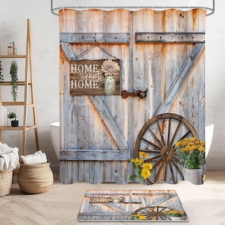 Foto 3 | Foto 3 | Set De Decoración De Baño Litabel Rustic Farmhouse Con Cortina De Ducha - Venta Internacional.