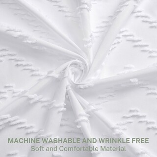 Foto 2 | Foto 2 | Cortina De Ducha Siiluminisoy Extra Larga Blanca Bohemio 180 X 200 Cm - Venta Internacional.