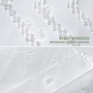 Foto 5 | Foto 5 | Cortina De Ducha Siiluminisoy Extra Larga Blanca Bohemio 180 X 200 Cm - Venta Internacional.