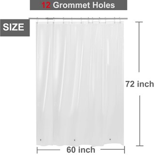 Foto 2 | Foto 2 | Cortina De Ducha Arayarser Transparente Con Imanes 60 X 72 Cm - Venta Internacional.