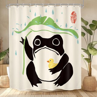 Foto 1 | Foto 1 | Cortina De Ducha Lightyro Funny Frog Asian Duck 150 X 180 Cm - Venta Internacional.