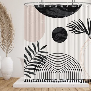 Foto 3 | Foto 3 | Cortina De Ducha Giumsi Boho Mid Century Leaf 180 X 200 Cm - Venta Internacional.
