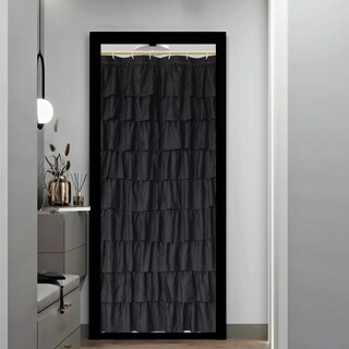 Foto 1 | Foto 1 | Cortina De Ducha Westweir Gótica Con Volantes Negros 36 X 72 Pulgadas - Venta Internacional.