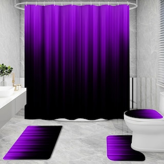 Foto 2 | Foto 2 | Set De Cortina De Ducha Litabel Para Baño Con Tapetes Y Tapa De Inodoro - Venta Internacional.
