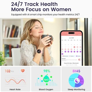 Foto 2 | Foto 2 | Reloj Inteligente Blintok Fitness Tracker Con Más De 100 Modos Deportivos  Color Rosa - Venta Internacional.