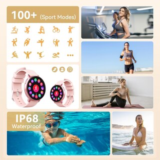 Foto 3 | Foto 3 | Reloj Inteligente Blintok Fitness Tracker Con Más De 100 Modos Deportivos  Color Rosa - Venta Internacional.