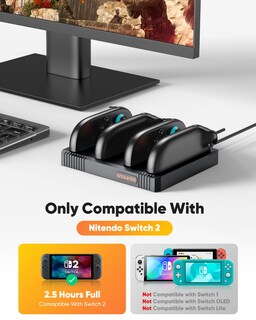 Foto 7 | Foto 7 | Base De Carga Snowkids Para Nintendo Switch 2 Joy-con - Venta Internacional.