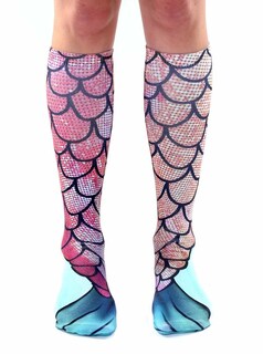 Foto 1 | Foto 1 | Calcetines Hasta La Rodilla Living Royal Con Estampado 3d Colorido De Poliéster Rosa - Venta Internacional.