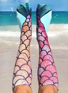 Foto 3 | Foto 3 | Calcetines Hasta La Rodilla Living Royal Con Estampado 3d Colorido De Poliéster Rosa - Venta Internacional.