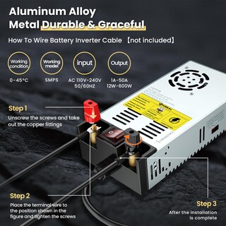 Foto 4 | Foto 4 | Convertidor De Fuente De Alimentación Anbull 110v A 12v 600w 50a Con Interruptor - Venta Internacional.