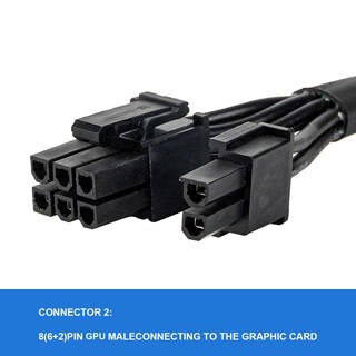 Foto 3 | Foto 3 | Cable De Alimentación Ysiueng De 8 Pines A 6+2 Pines De 65 Cm Para Corsair Y Thermaltake - Venta Internacional.