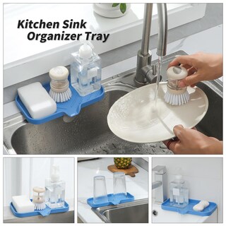 Foto 4 | Foto 4 | Jabonera Micoyang De Silicona Para Baño Con Caño De Desagüe  Color Azul - Venta Internacional.