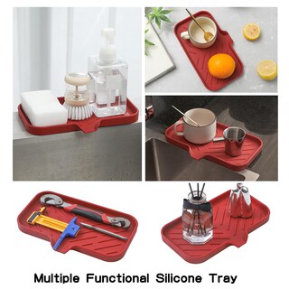 Foto 5 | Foto 5 | Jabonera Micoyang De Silicona Con Caño De Desagüe Para Baño  Color Rojo - Venta Internacional.