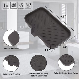 Foto 2 | Foto 2 | Jabonera Micoyang De Silicona Para Baño Con Caño De Desagüe  Color Café - Venta Internacional.