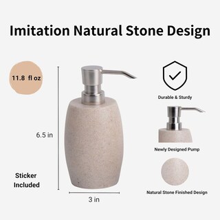 Foto 4 | Foto 4 | Dispensador De Jabón Clasin Home Resina Con Textura De Arenisca 350 Ml - Venta Internacional.