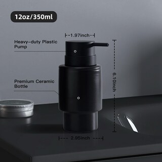 Foto 2 | Foto 2 | Dispensador De Jabón Fun Elements Cerámica Negra 350 Ml Para Baño - Venta Internacional.
