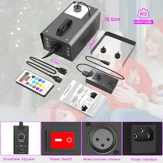 Foto 6 | Foto 6 | Máquina De Nieve Fogmashin A-600w Con Luces Led De Control Remoto De 600 W - Venta Internacional.