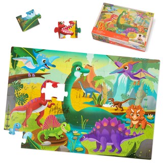 Foto 1 | Foto 1 | Floor Puzzle B. Toys Gigantesco Rompecabezas De Dinosaurios 48 Piezas 2 X 3 Pies - Venta Internacional.