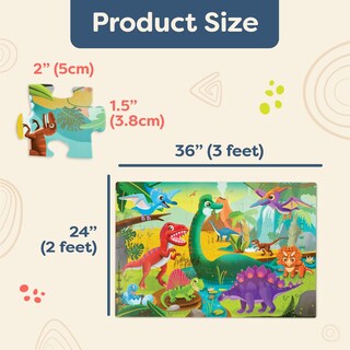 Foto 6 | Foto 6 | Floor Puzzle B. Toys Gigantesco Rompecabezas De Dinosaurios 48 Piezas 2 X 3 Pies - Venta Internacional.