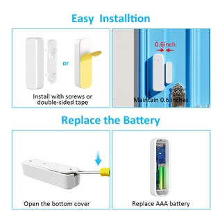 Foto 5 | Foto 5 | Timbre De Puerta Inalámbrico Amhey Con Alarma De Sensor De Apertura De Puerta Con Alcance De 500 Pies - Venta Internacional.
