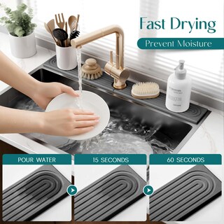 Foto 3 | Foto 3 | Bandeja Absorbente De Tierra De Diatomeas Faucet Mat Eormoe De 30 Pulgadas - Venta Internacional.