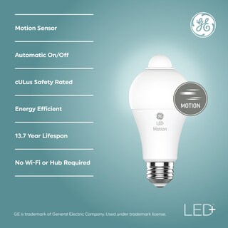 Foto 2 | Foto 2 | Bombillas Led Ge Led+ Con Sensor De Movimiento 12 W Luz Diurna A21 Paquete De 2 - Venta Internacional.