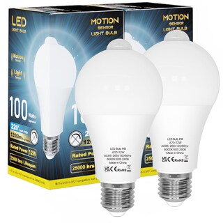 Foto 1 | Foto 1 | Paquete De 2 Bombillas Oraluce Con Sensor De Movimiento 12 W 6000 K A19 E26 - Venta Internacional.