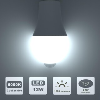 Foto 3 | Foto 3 | Paquete De 2 Bombillas Oraluce Con Sensor De Movimiento 12 W 6000 K A19 E26 - Venta Internacional.