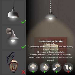 Foto 5 | Foto 5 | Paquete De 2 Bombillas Oraluce Con Sensor De Movimiento 12 W 6000 K A19 E26 - Venta Internacional.