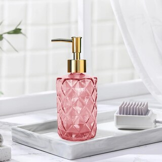 Foto 5 | Foto 5 | Dispensador De Jabón Ytdtkj De Vidrio De 330 Ml Con Bomba Dorada  Color Rosa - Venta Internacional.