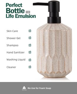 Foto 5 | Foto 5 | Dispensador De Jabón Fe Fun Elements Encimera De Cerámica Para Baño 480 Ml - Venta Internacional.