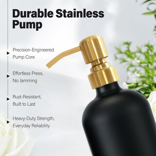 Foto 3 | Foto 3 | Set Dispensador De Jabón Prus Waso Loción De Manos Para Baño Dorado Y Negro - Venta Internacional.