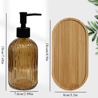 Foto 3 | Foto 3 | Set Dispensador De Jabón Gkscxexe De Vidrio Para Mano Y Plato  400 Ml (x2) - Venta Internacional.