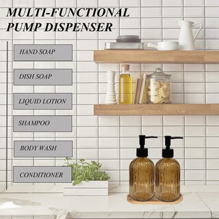 Foto 6 | Foto 6 | Set Dispensador De Jabón Gkscxexe De Vidrio Para Mano Y Plato  400 Ml (x2) - Venta Internacional.