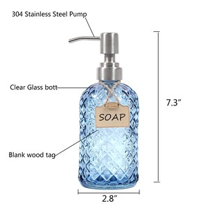 Foto 3 | Foto 3 | Dispensador De Jabón Funly Mee Vidrio Para Baño Y Cocina 480 Ml 2 Unidades - Venta Internacional.