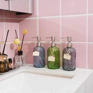 Foto 4 | Foto 4 | Dispensador De Jabón Funly Mee Vidrio Para Baño Y Cocina 480 Ml 2 Unidades - Venta Internacional.