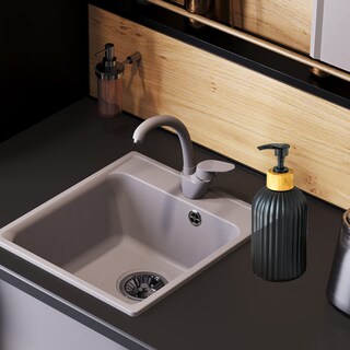 Foto 6 | Foto 6 | Set Dispensador De Jabón Yytsgg De Vidrio Negro Con Bomba De Bambú De 400 Ml (2) - Venta Internacional.